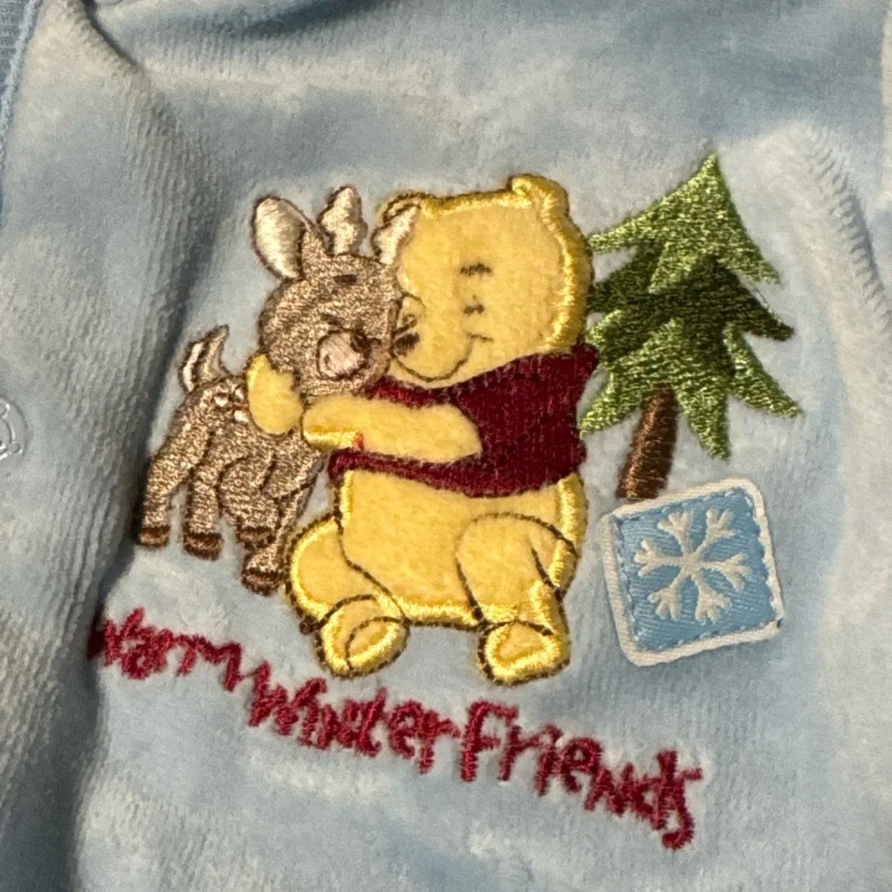 Vintage Disney Winnie the Pooh Embroidered Two Pc Set Boys Sz 3-6 months